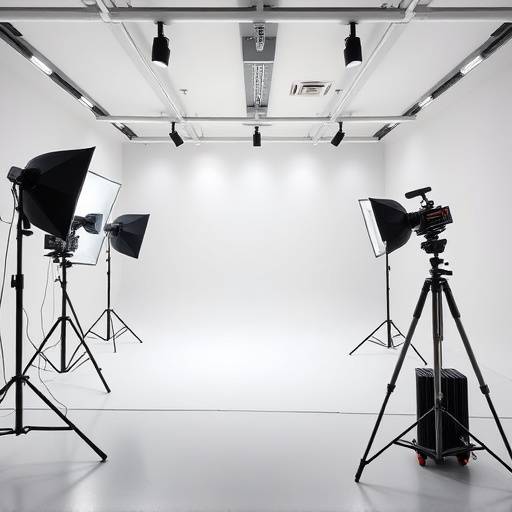 Interior of Shutterbug Studios, showing a modern and well-equipped shooting space