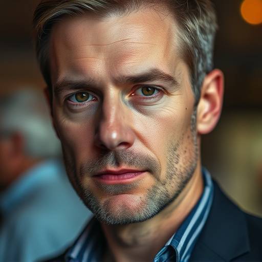 Portrait of Ben Carter, an event photographer with a focused expression